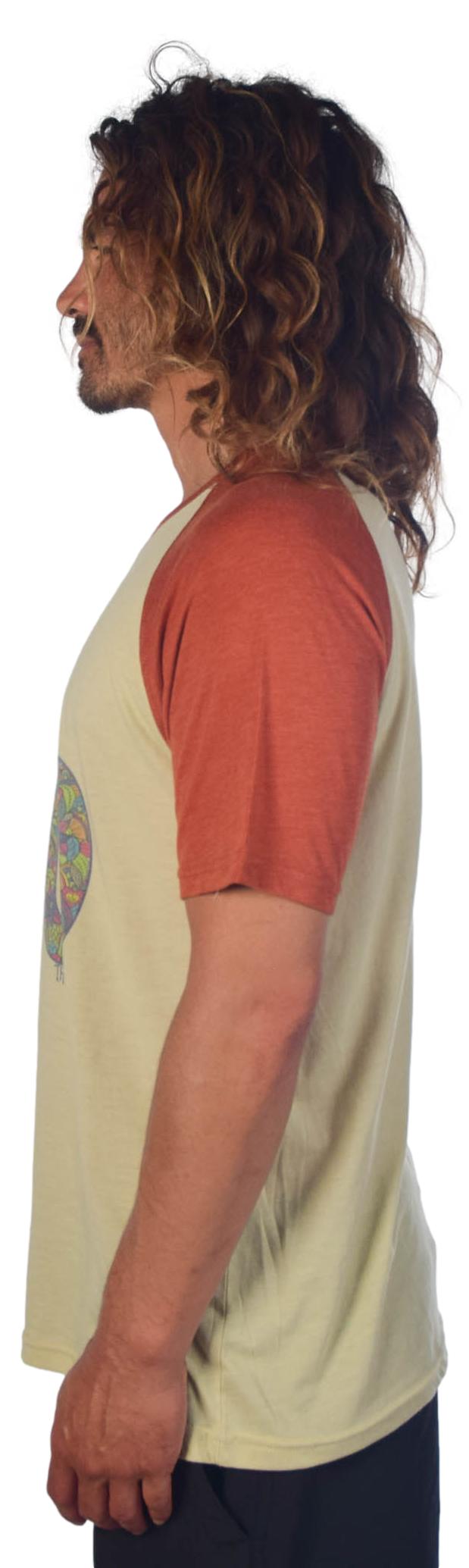 Swami Yogananda on Long-Sleeve Men's Raglan - Third Eye Threads