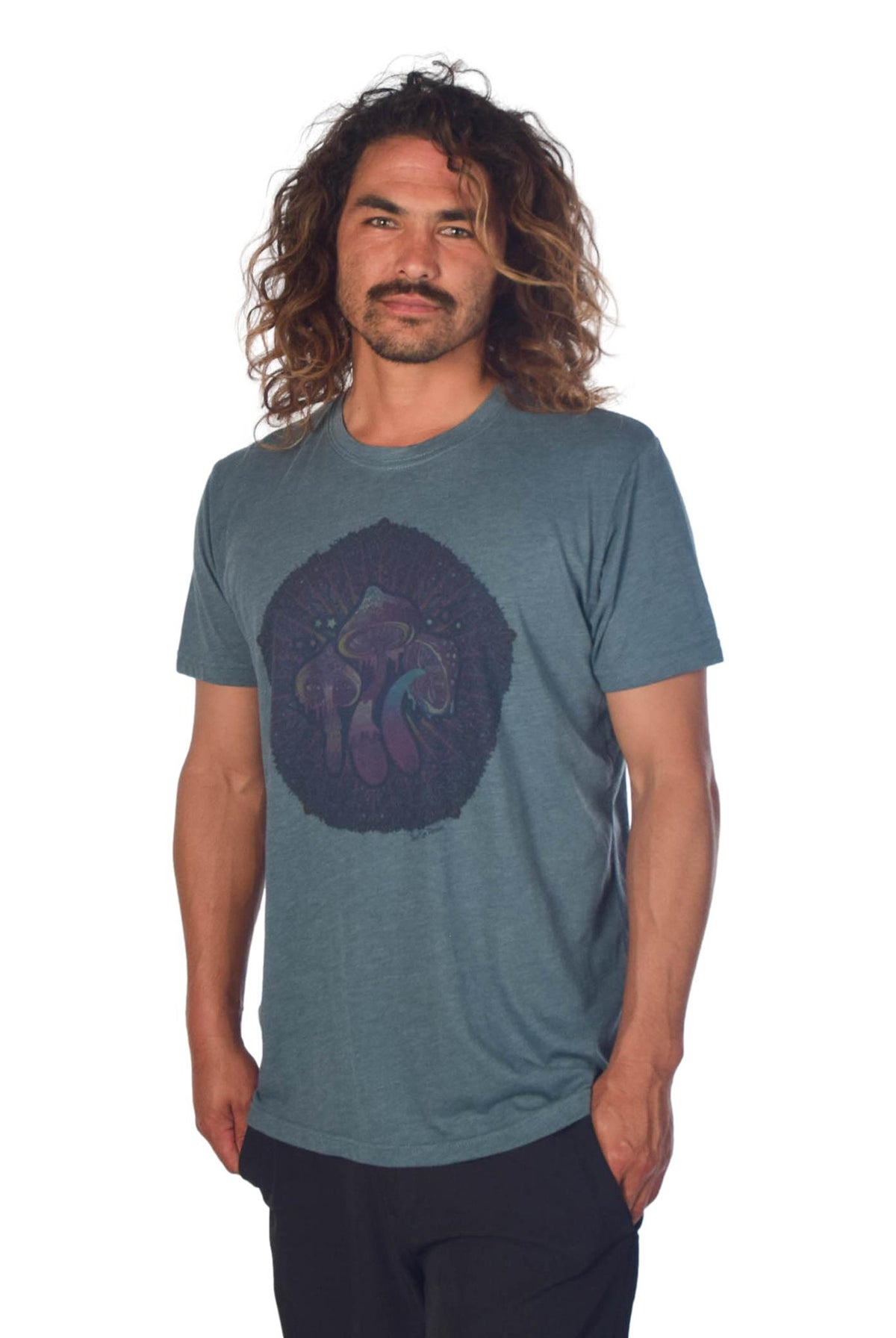 Entheogenic "Magic"  Mushrooms on Short Sleeve Crew Neck Tee