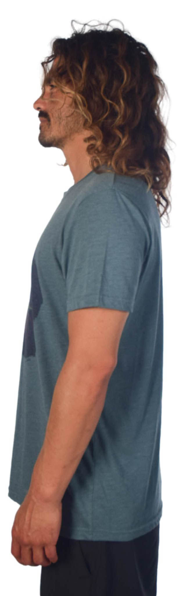 Paisley Om on Short Sleeve Crew Neck Tee - Third Eye Threads