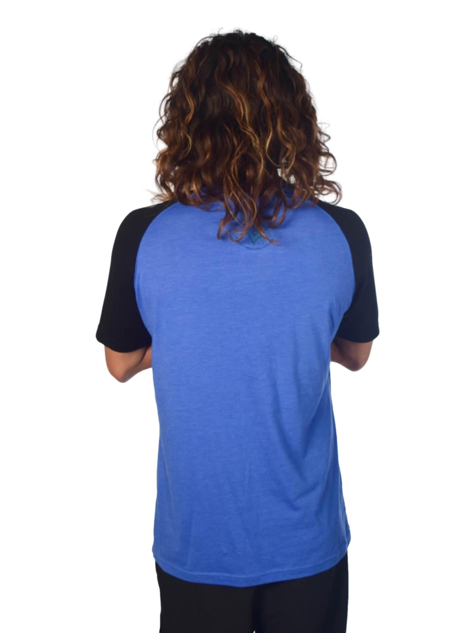 Flower of Life with Sacred Geometry on Short Sleeve Raglan - Third Eye Threads