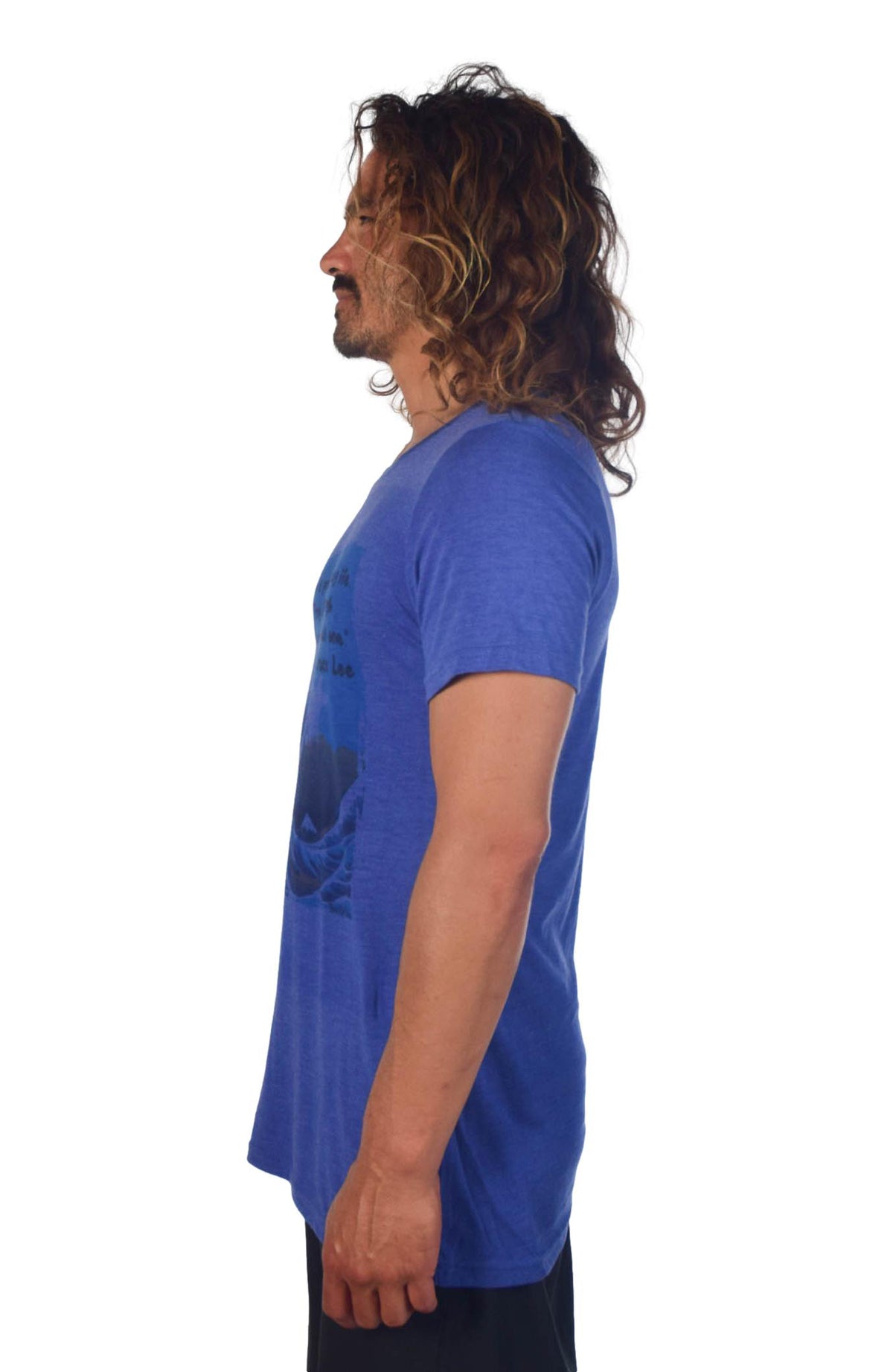 Men&#39;s Coal Short Sleeve Crew Tee with Mindfulness - Third Eye Threads