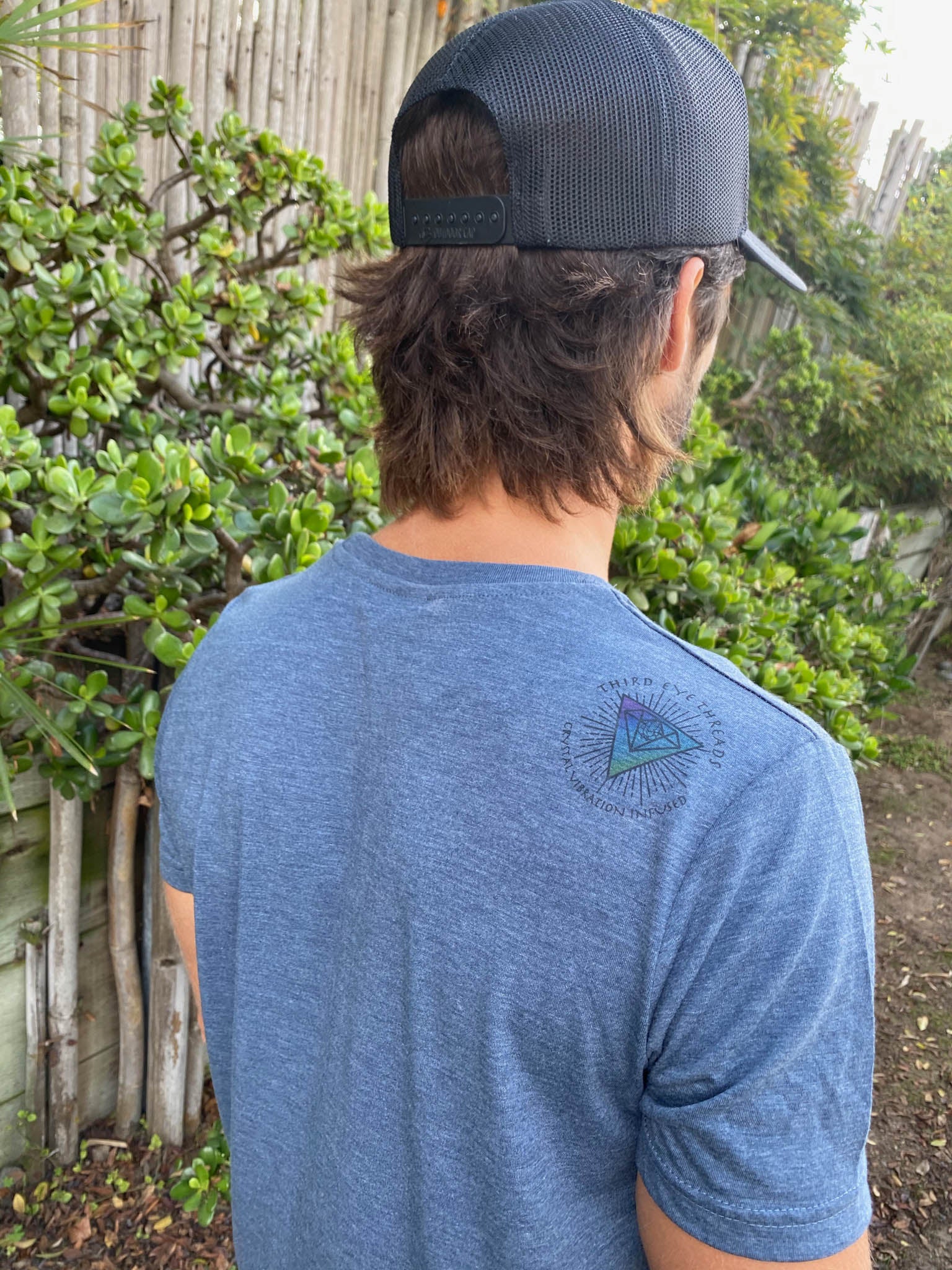 Sri Yantra with Ganesh On Tri Blend Crew Neck Tee - Third Eye Threads