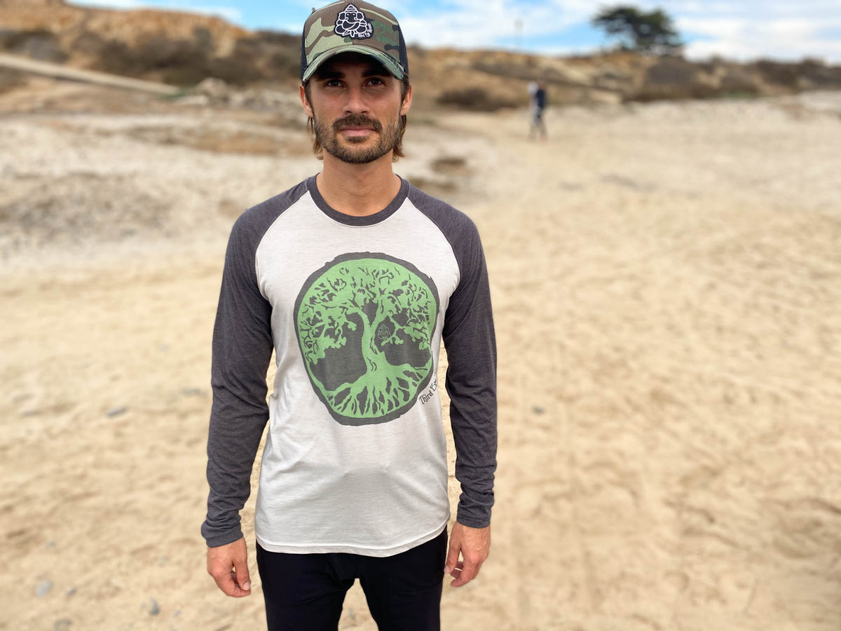 The Tree of Life on Long-Sleeve Men's Raglan - Third Eye Threads