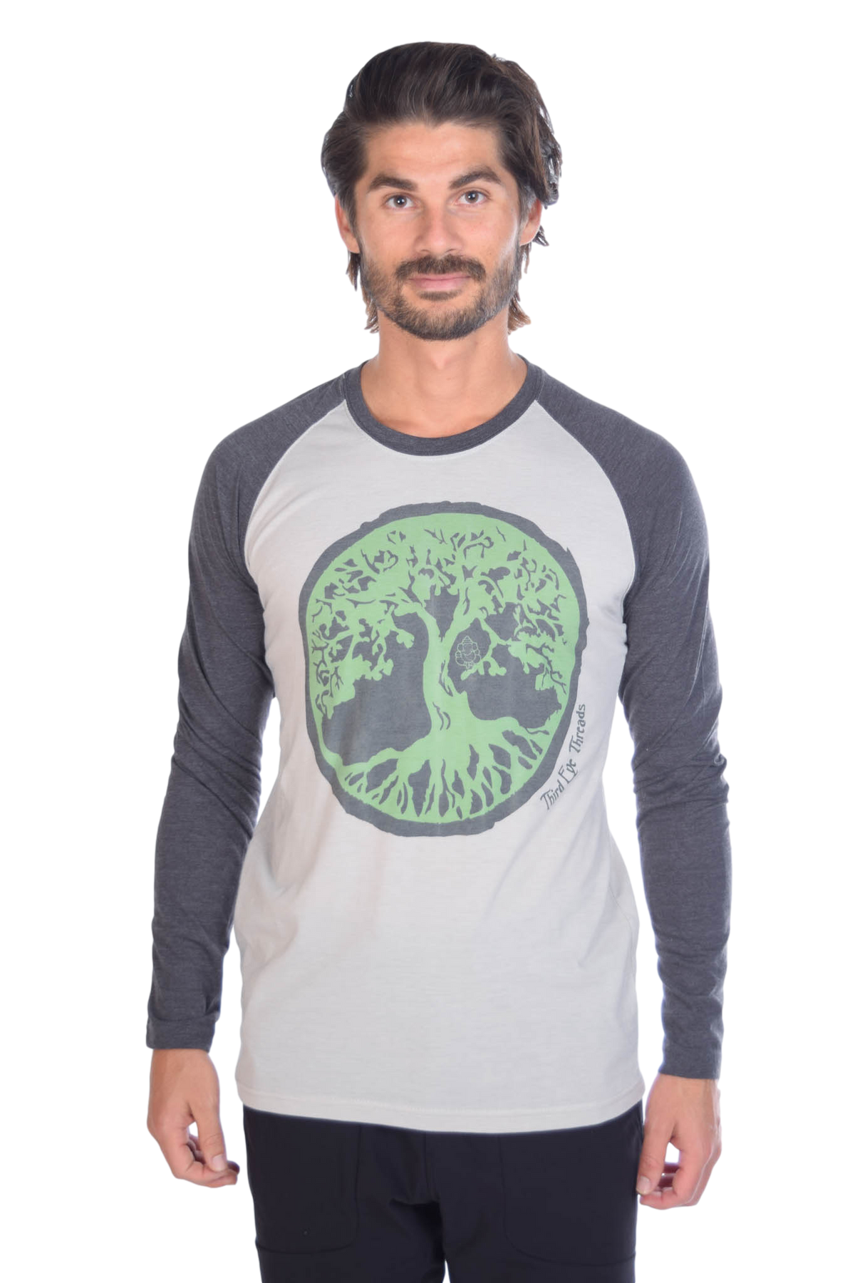 The Tree of Life on Long-Sleeve Men&#39;s Raglan - Third Eye Threads