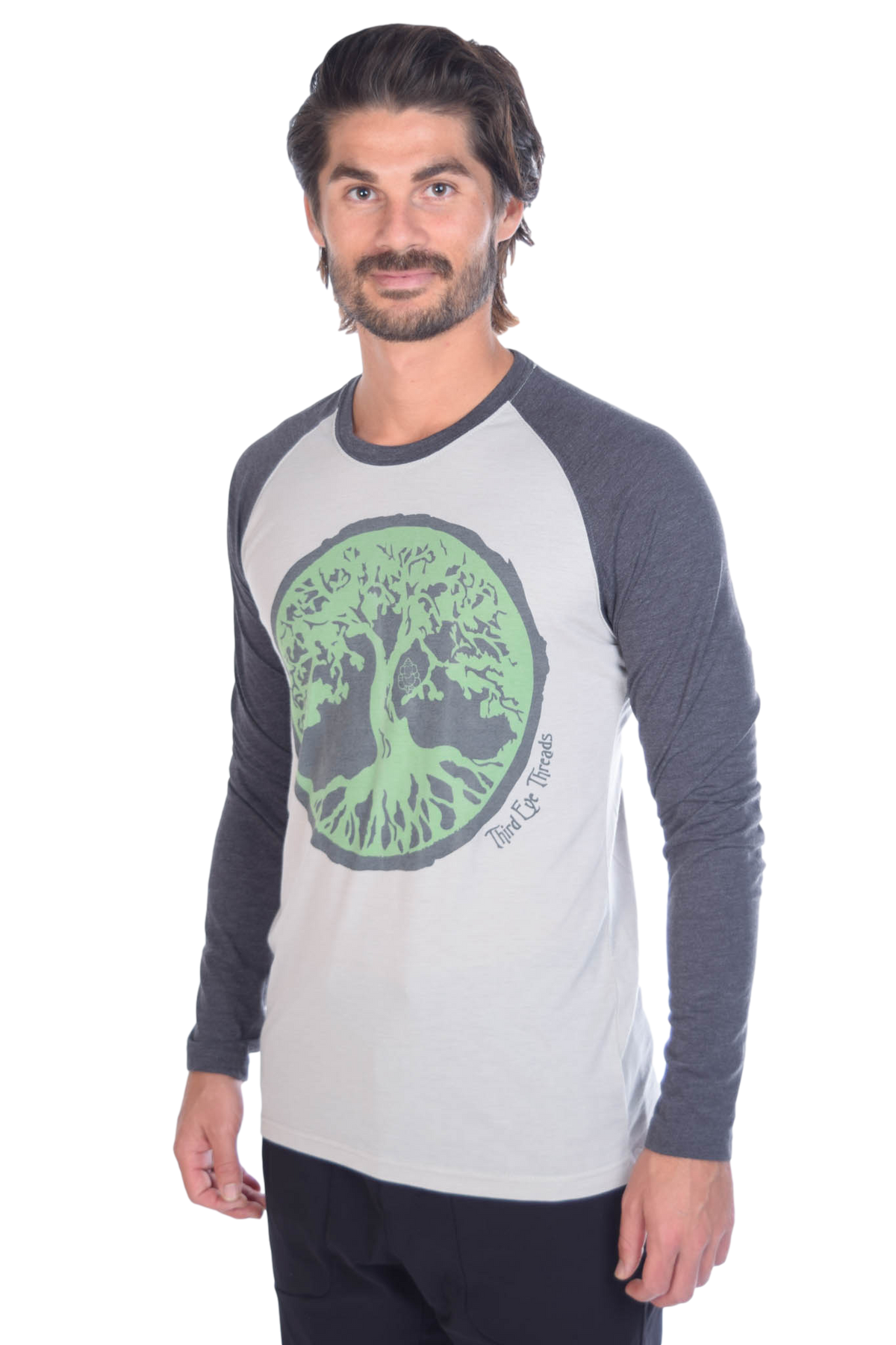 The Tree of Life on Long-Sleeve Men&#39;s Raglan - Third Eye Threads