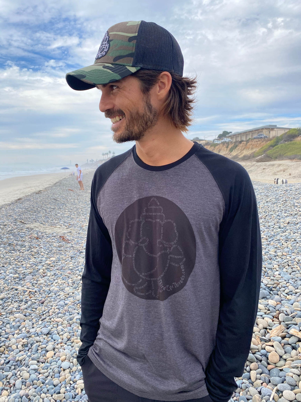 Manifesto on Long-Sleeve Raglan - Third Eye Threads