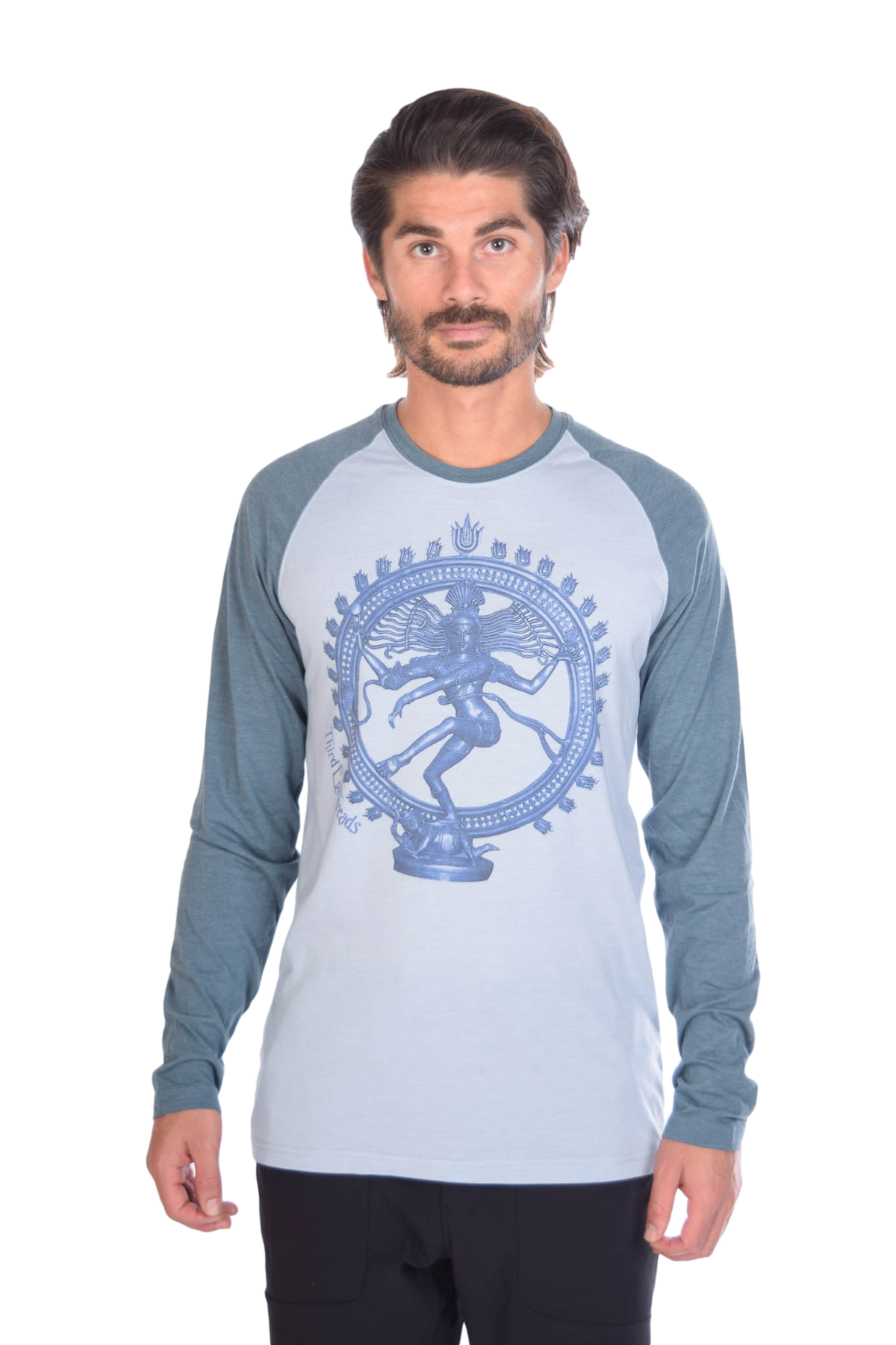 Shiva "The Destroyer And Creator" on Long-Sleeve Men's Raglan - Third Eye Threads