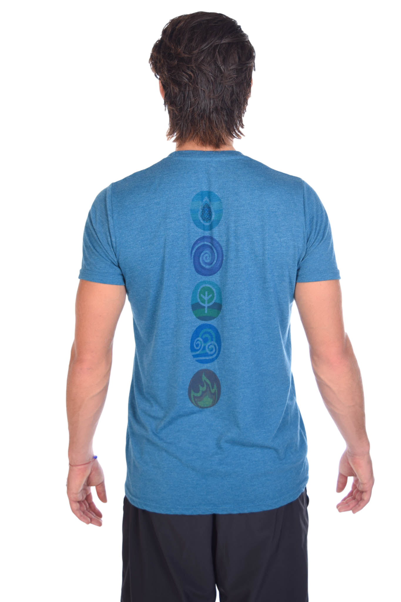 Elements on Back Crystal Vibration Diamond front Tri Blend Crew Neck Tee - Third Eye Threads