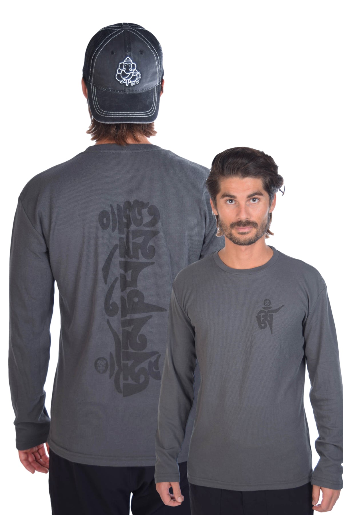 Om Front with Om Mani Padme Hum Back on Lightweight Thermal - Third Eye Threads