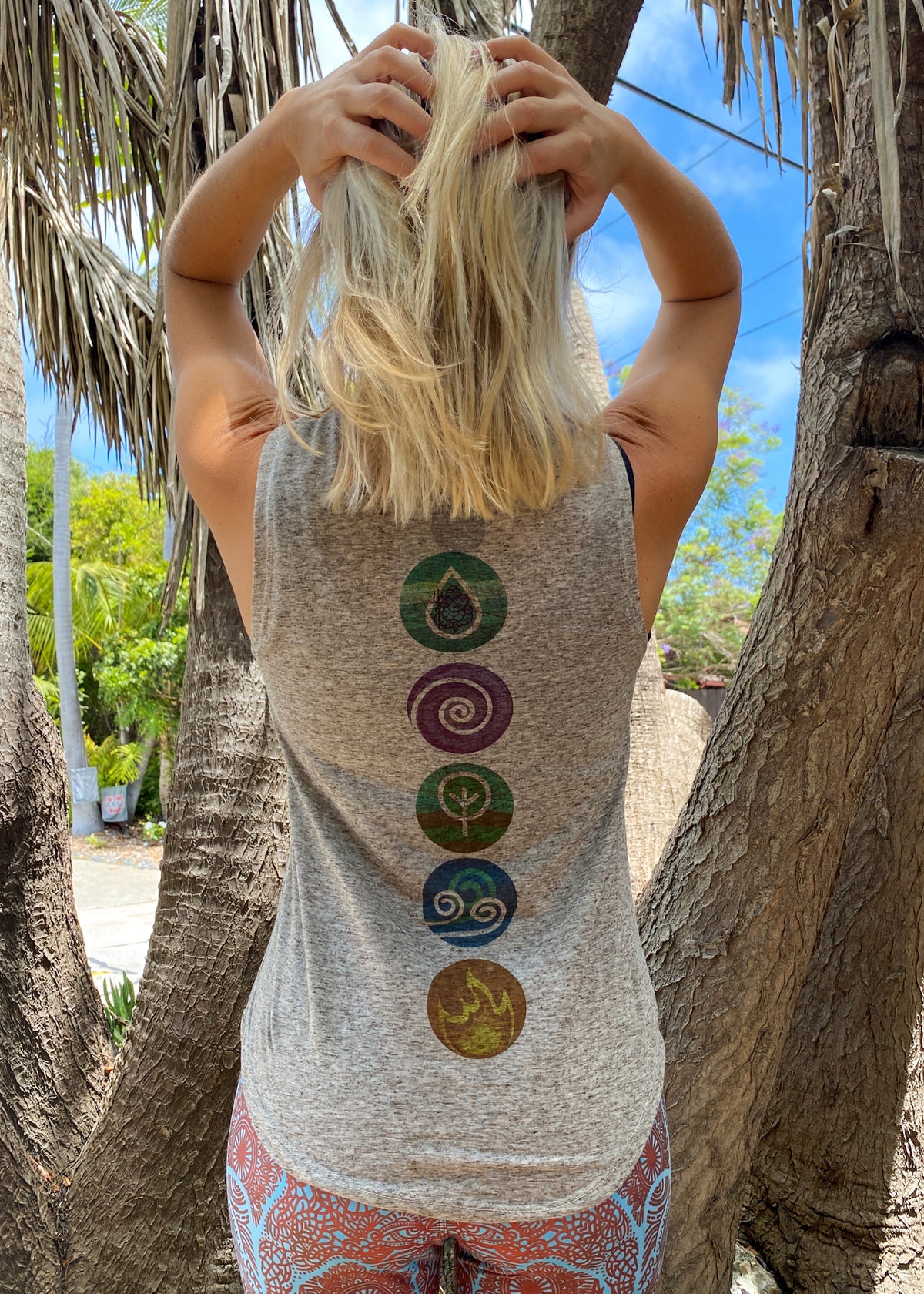 Five Elements Linen Blend Boyfriend Workout Tee - Third Eye Threads