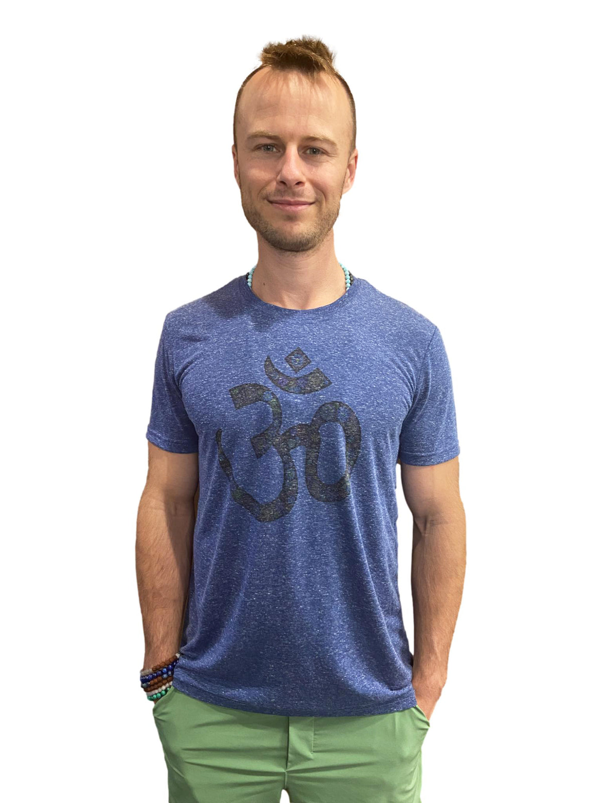 Black Om on Linen Tee - Third Eye Threads