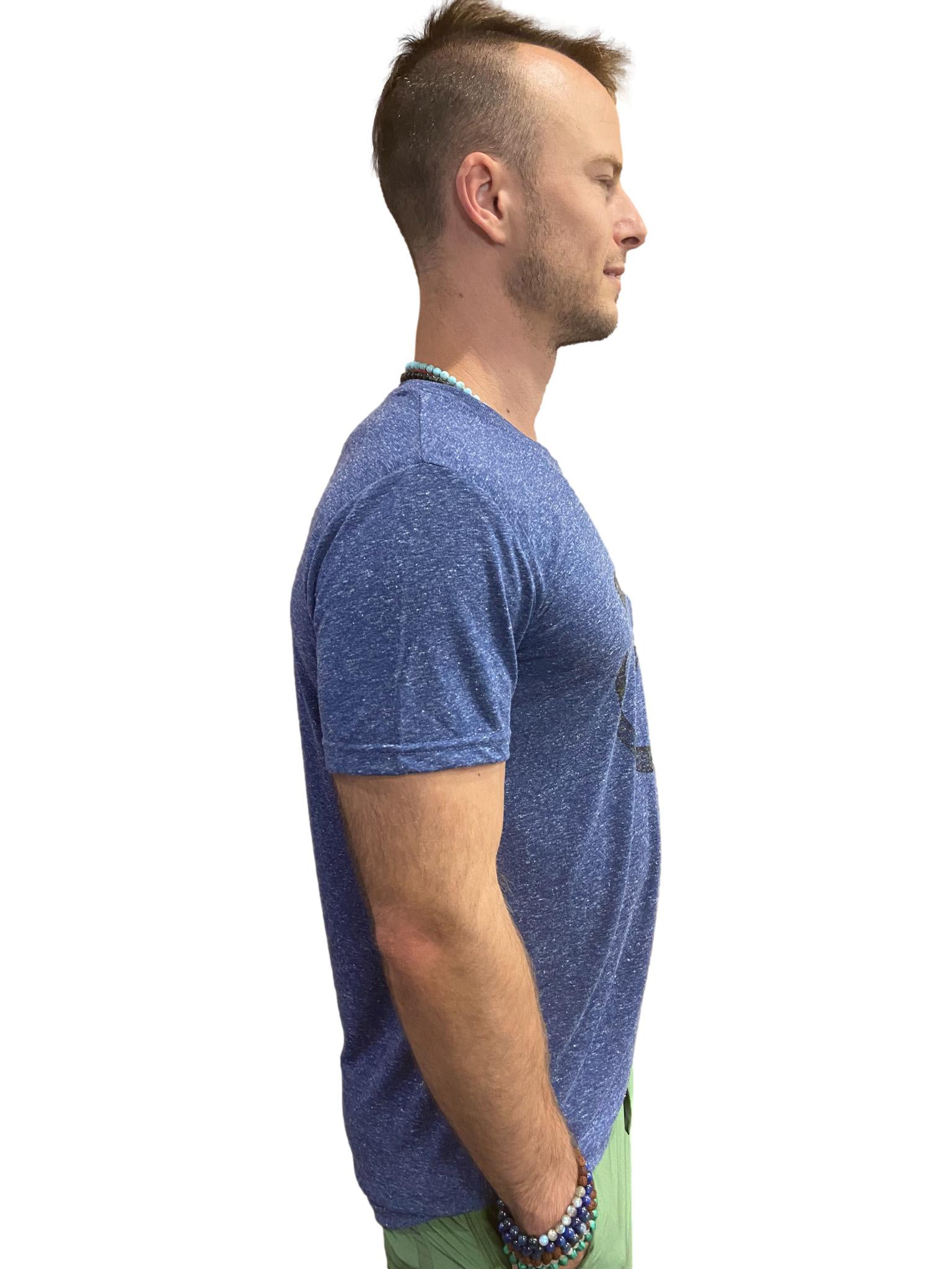 Black Om on Linen Tee - Third Eye Threads
