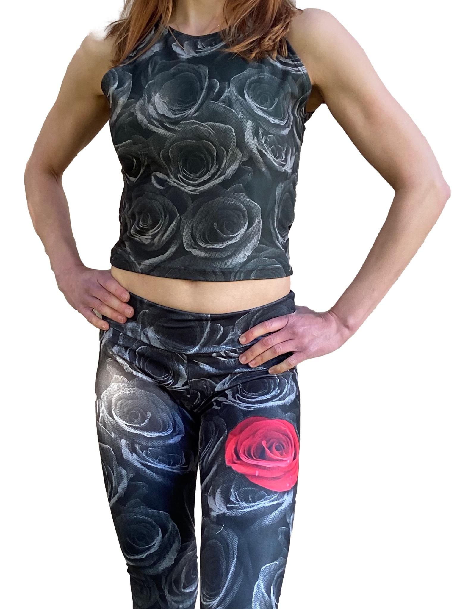 Rose (Rose Set) Fitted Crop Top - Third Eye Threads