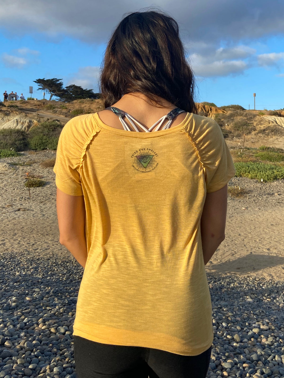 Sacred Geometry Jaguar Shirred Raglan Tee