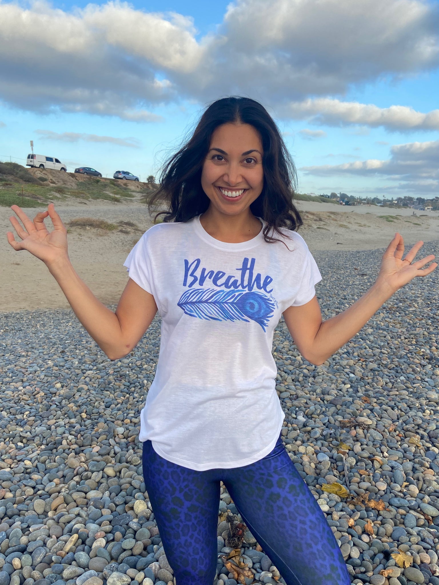 Breathe Hi-Lo Scallop Tee - Third Eye Threads