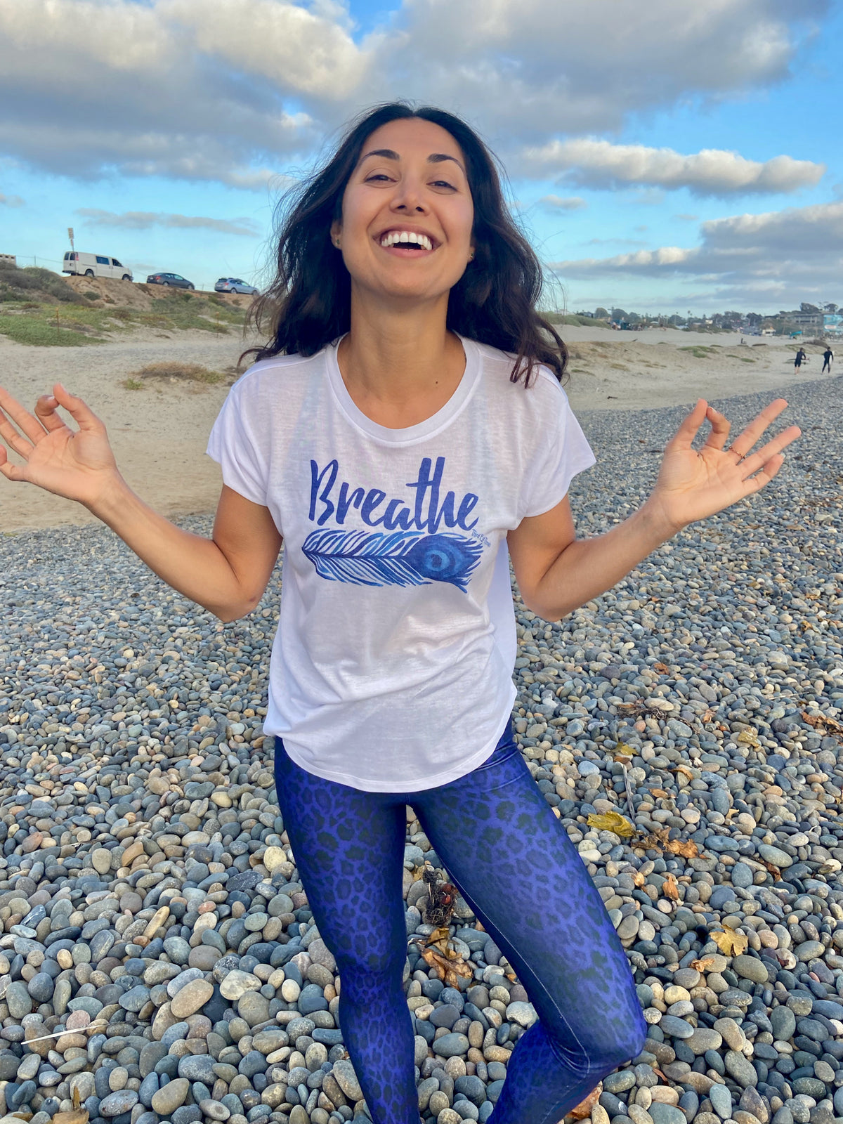 Breathe Hi-Lo Scallop Tee - Third Eye Threads