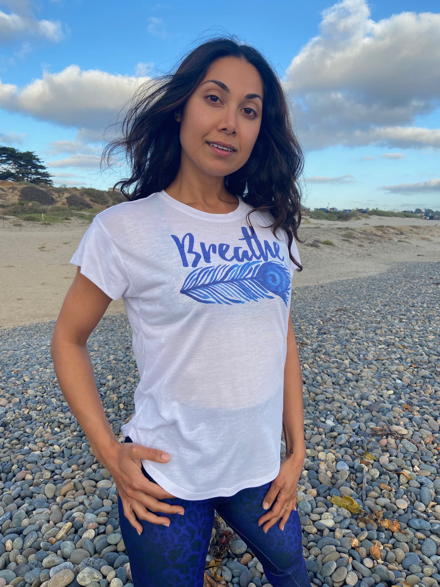Breathe Hi-Lo Scallop Tee - Third Eye Threads