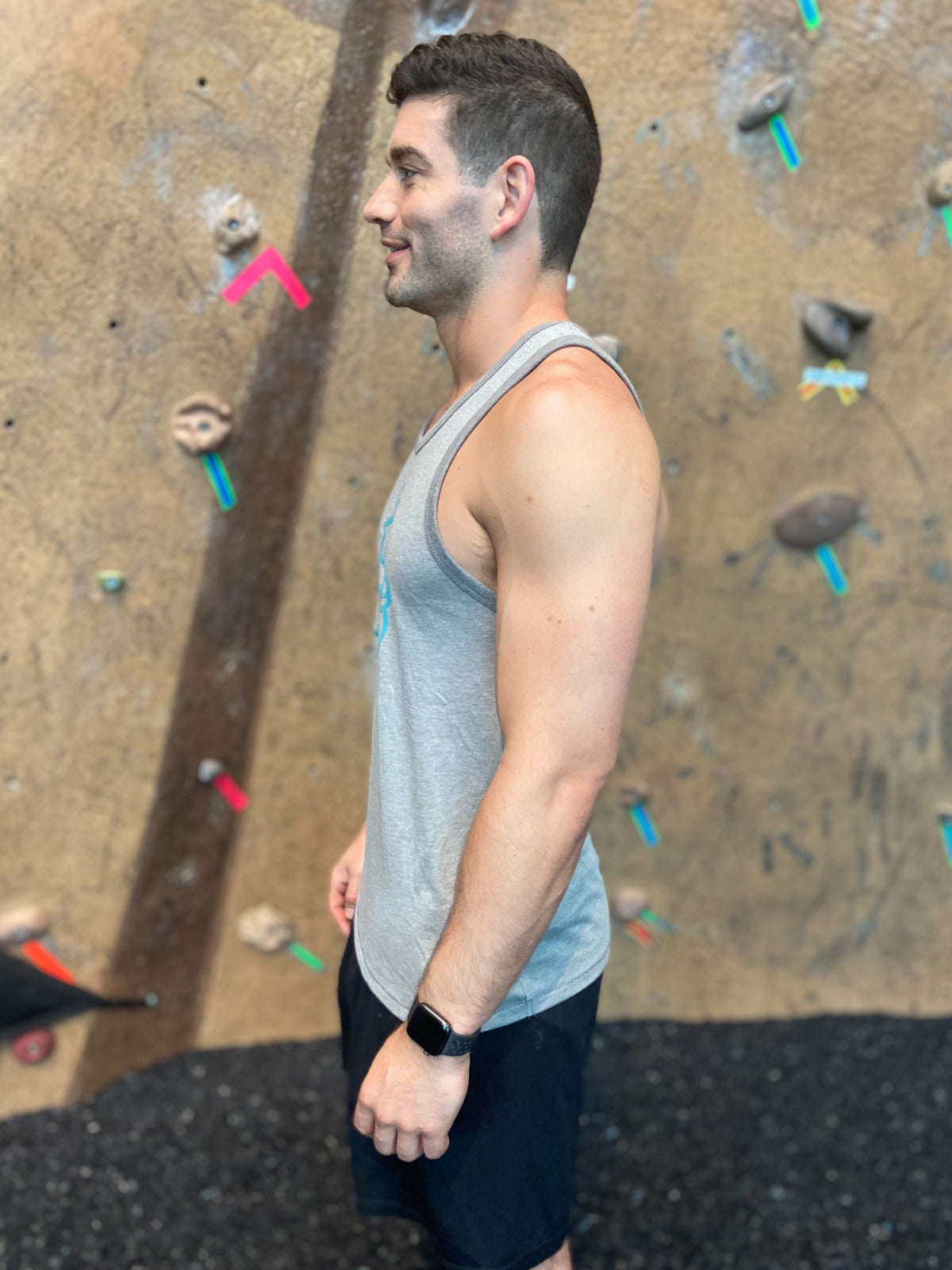 Unisex Vintage Vibe Ganesh Smoky Gray Muscle Tee