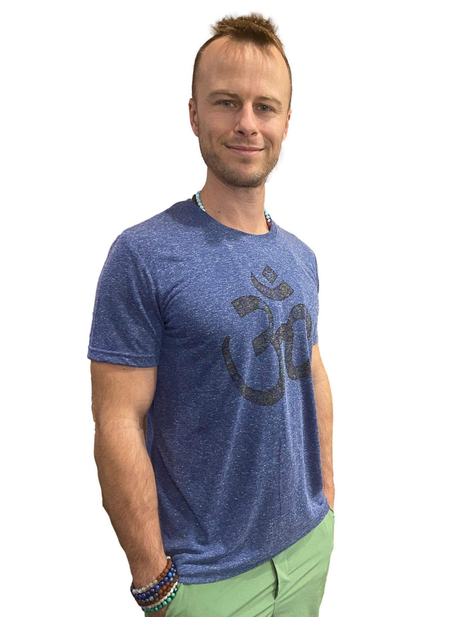 Black Om on Linen Tee - Third Eye Threads
