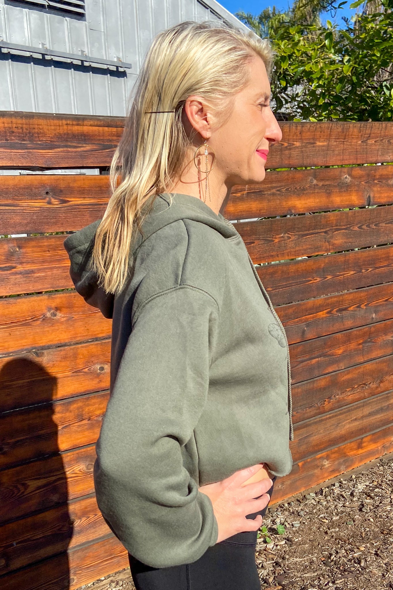 Sacred Geometry Bee Crop Hoodie - Third Eye Threads