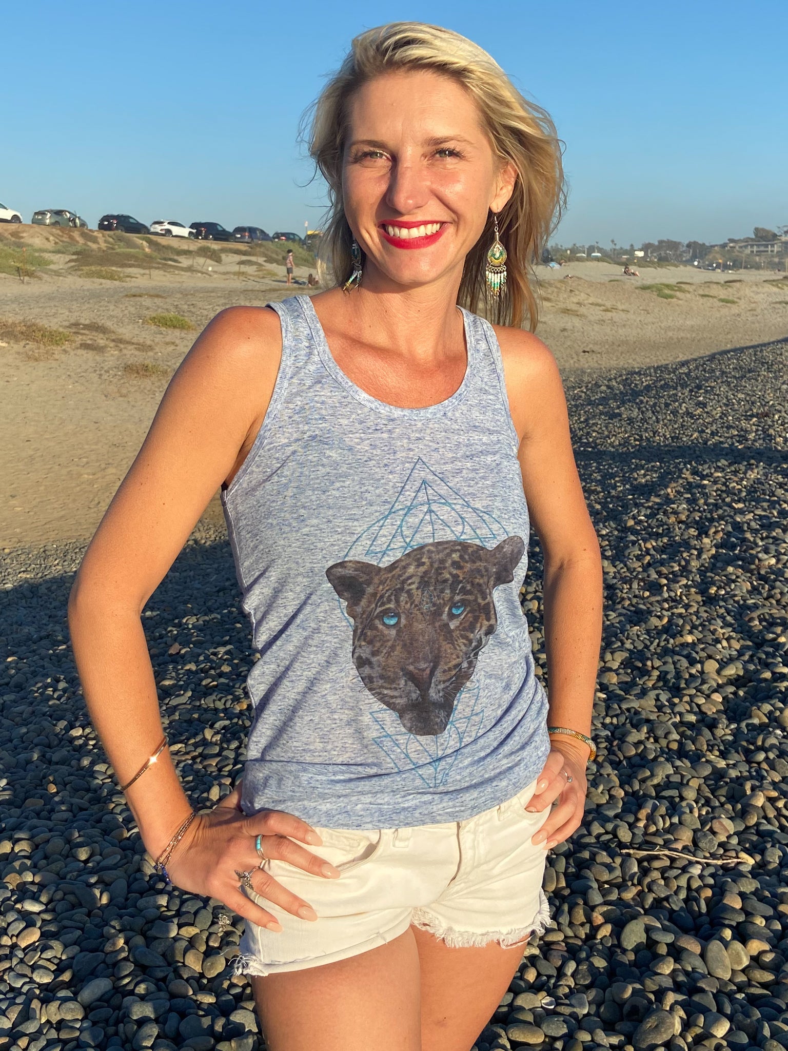 Sacred Jaguar Boyfriend Tee - Third Eye Threads