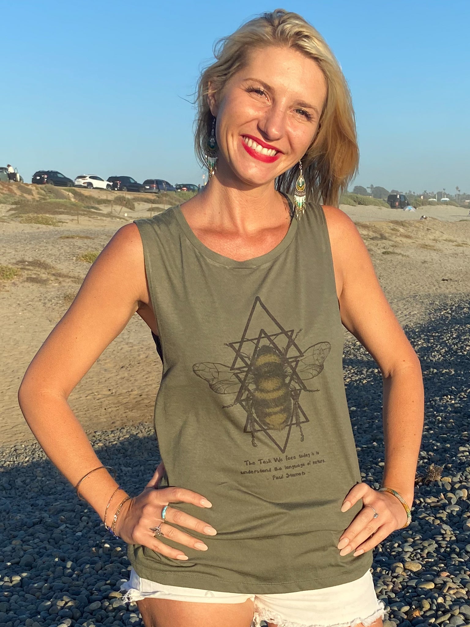 Paul Stamets Sacred Geometry Bumble Bee Boyfriend Tee - Third Eye Threads