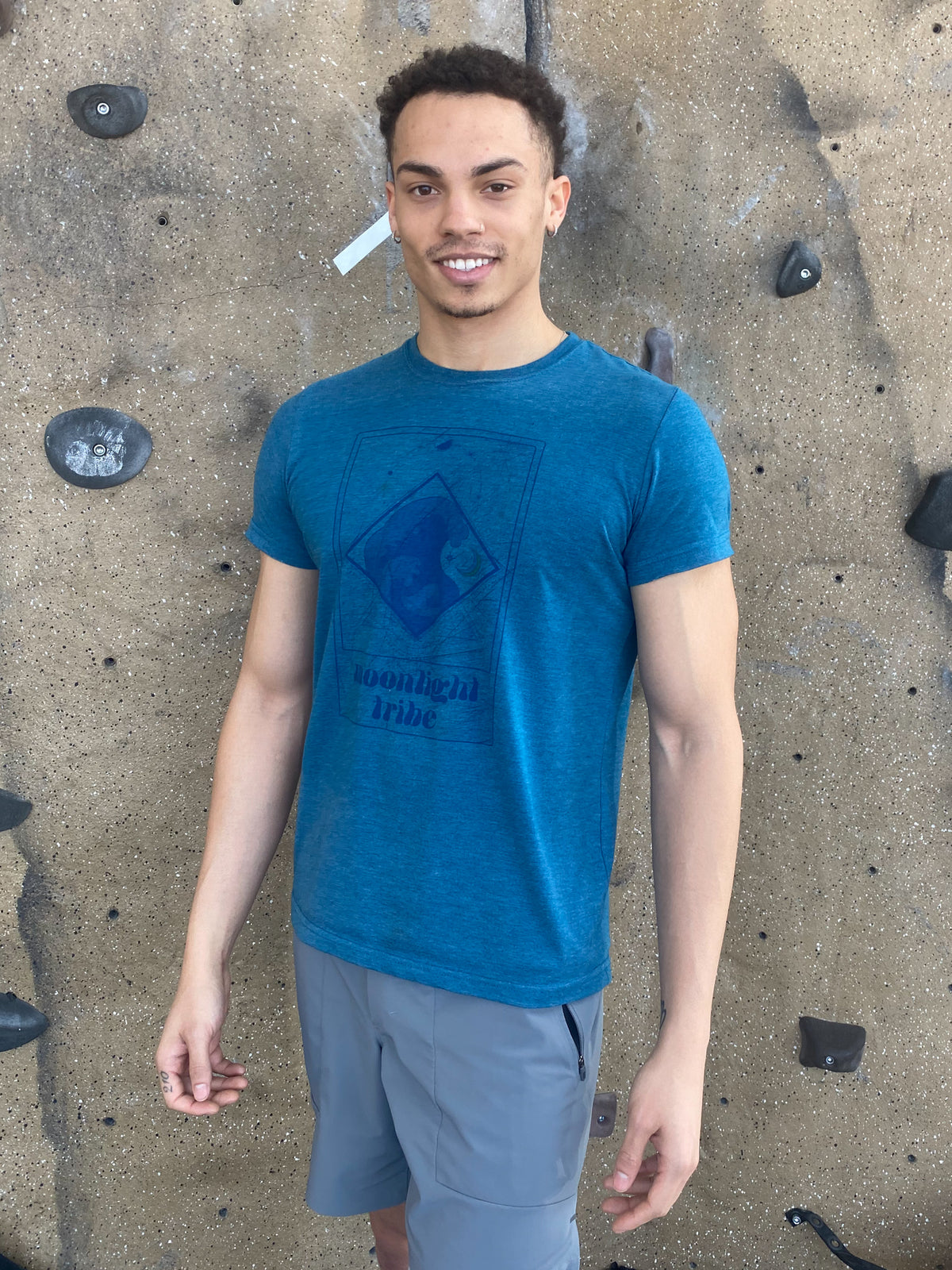 Moonlight Tribe Cresting Wave and New Moon Vintage Tarot Card Triblend Tee