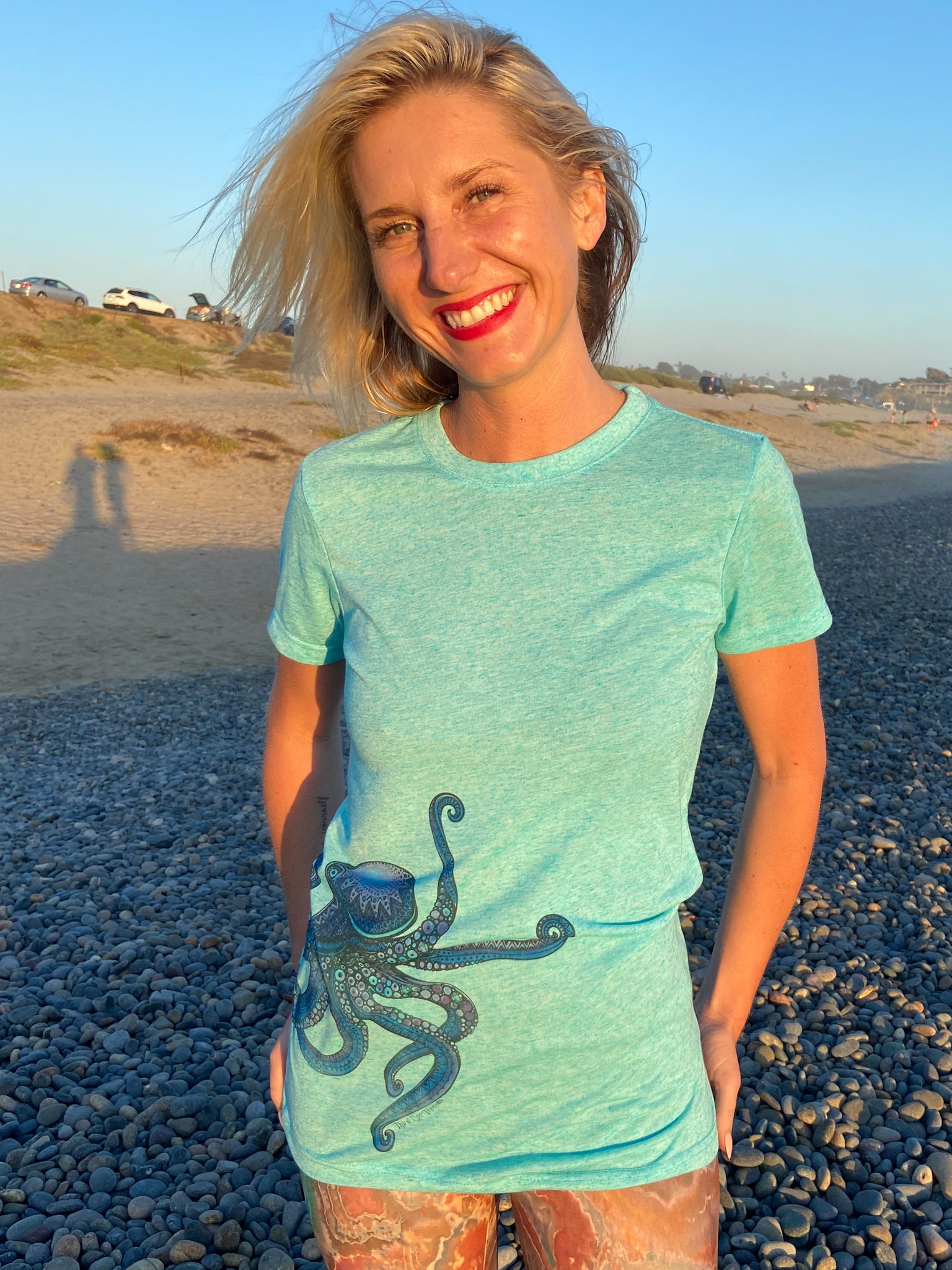 Octopus Linen Blend Tee - Third Eye Threads