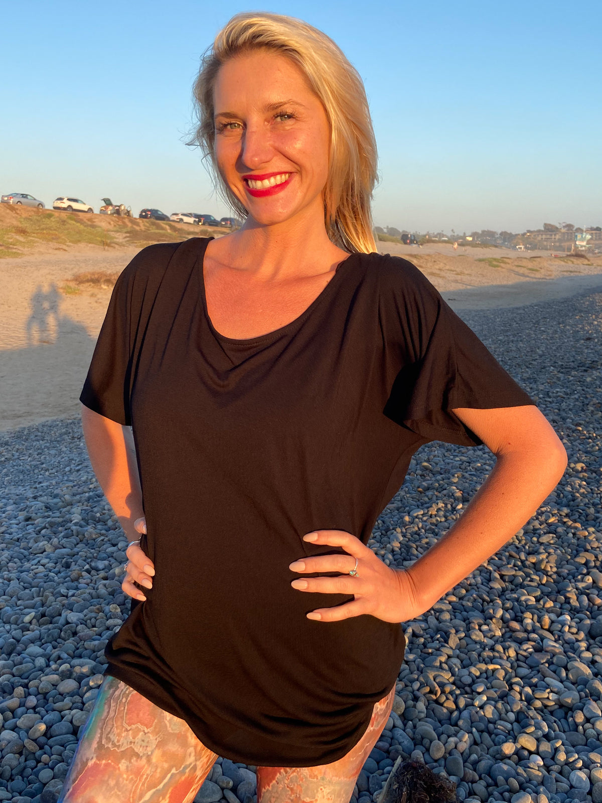 Oversized Modal Dolman With Full Chakras On The Back