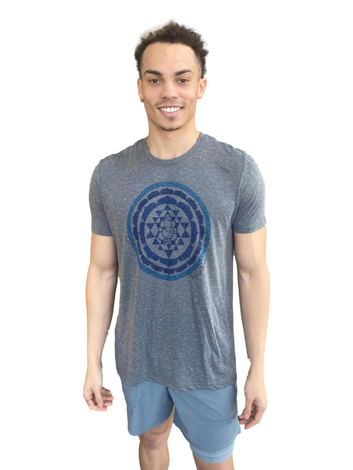 Captain America Sri Yantra On Linen Blend Crew - Third Eye Threads
