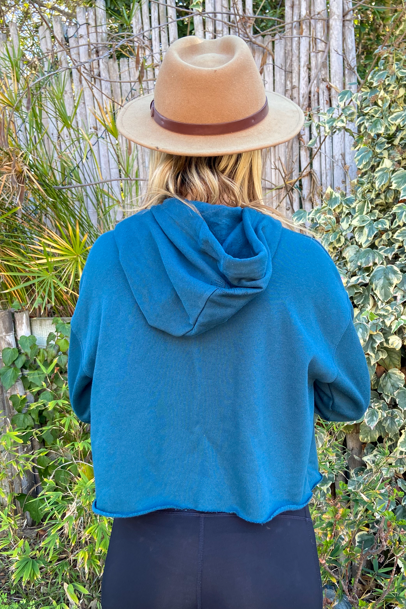 Terry Cloth Buddha Crop Hoodie