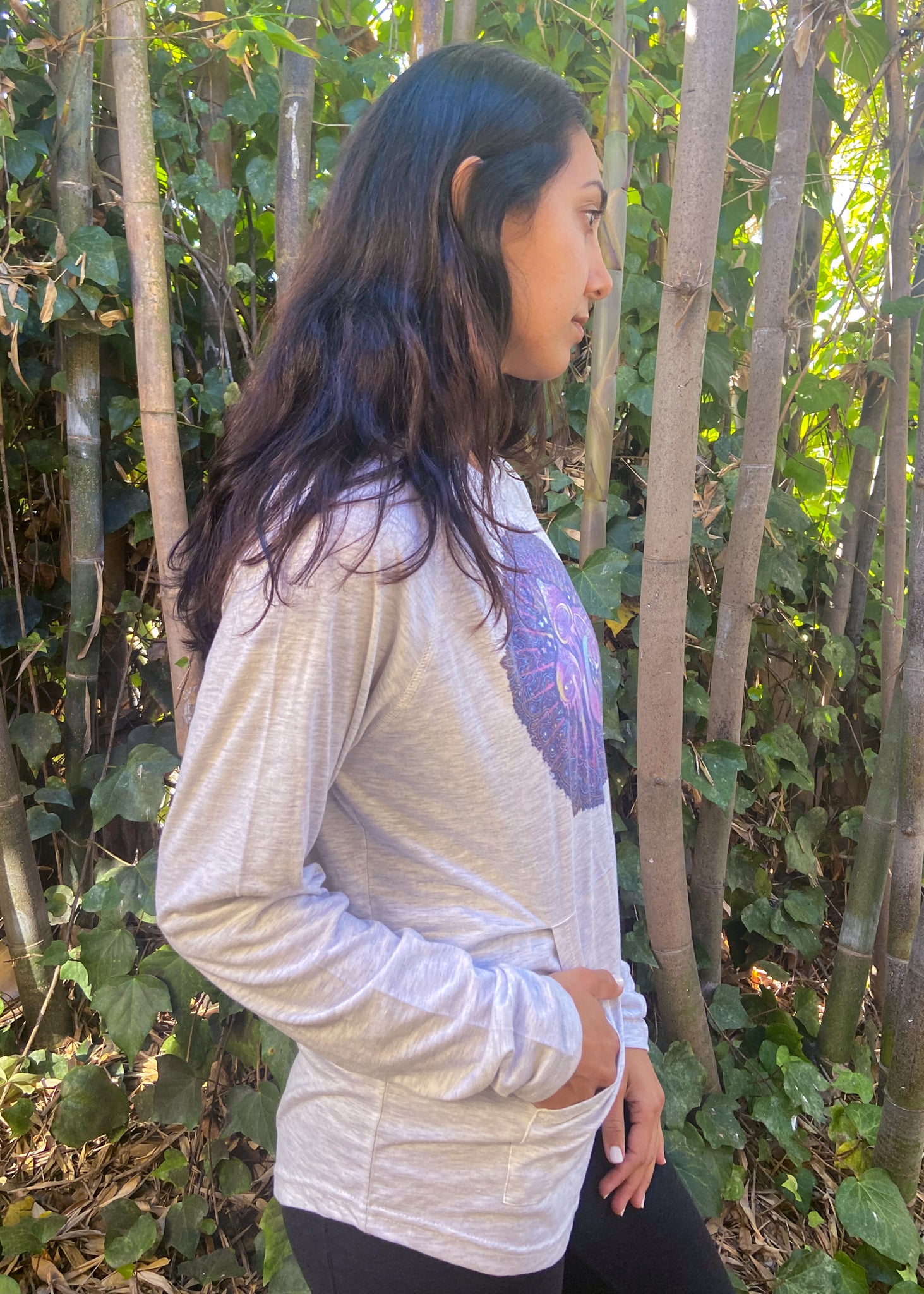 Mushroom Trilogy Hoodie Tee With Incredible Sunset - Third Eye Threads
