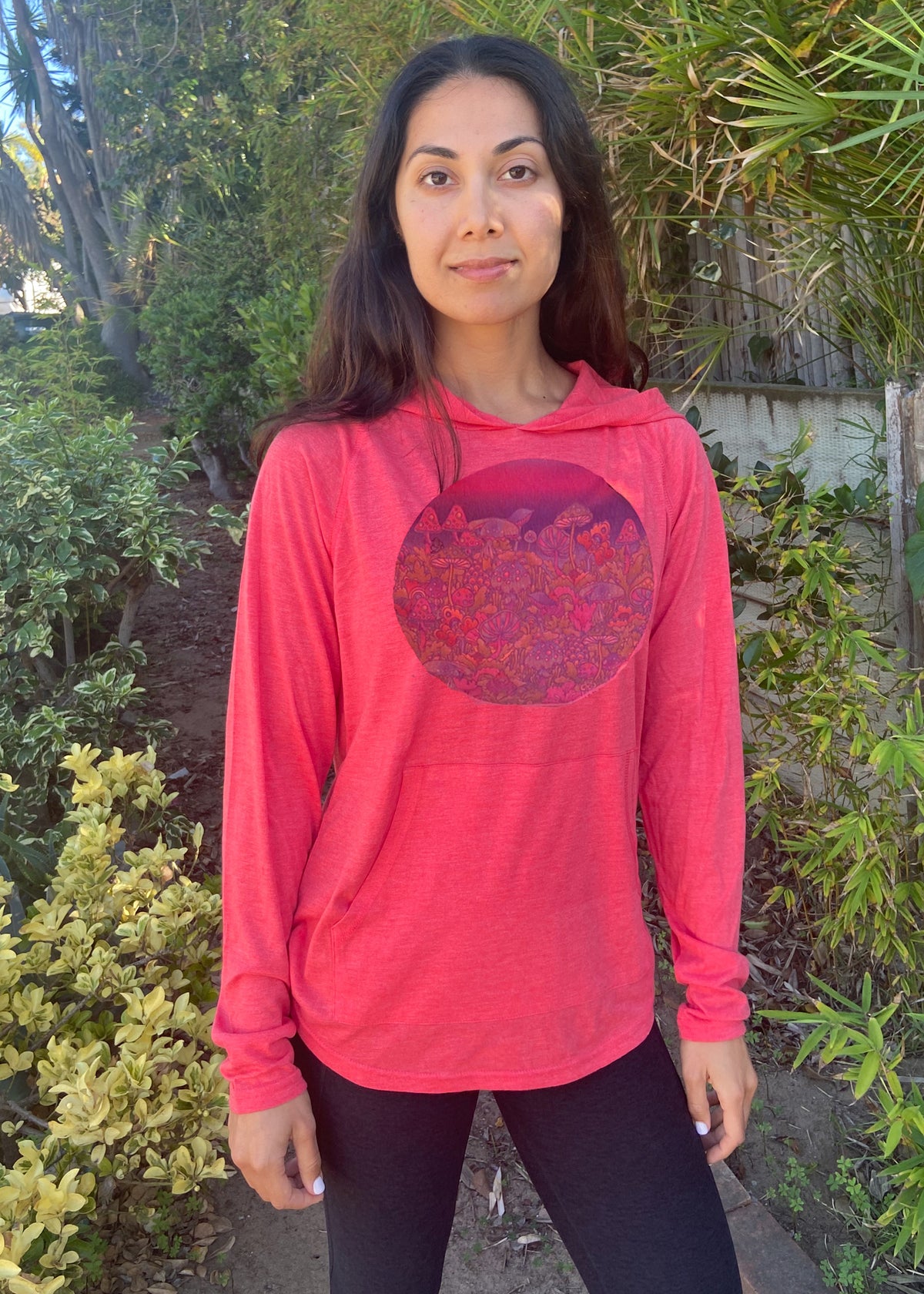 Entheogenic Mushroom Hoodie With Incredible Sunset - Third Eye Threads