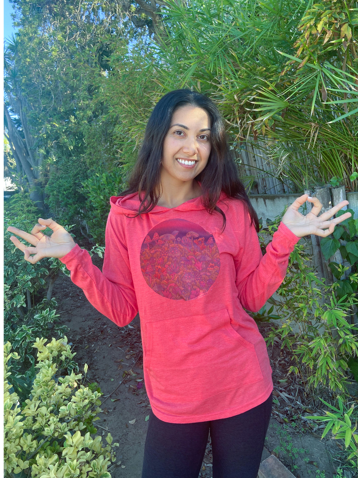 Entheogenic Mushroom Hoodie With Incredible Sunset - Third Eye Threads