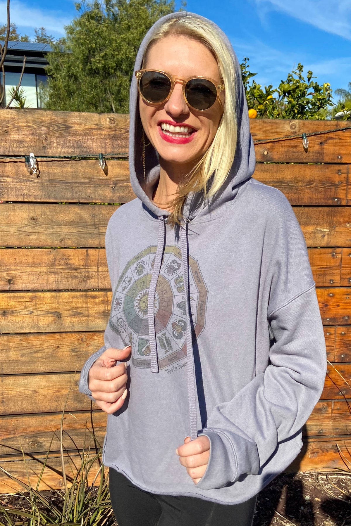 Zodiac TERRY CLOTH CROP HOODIE