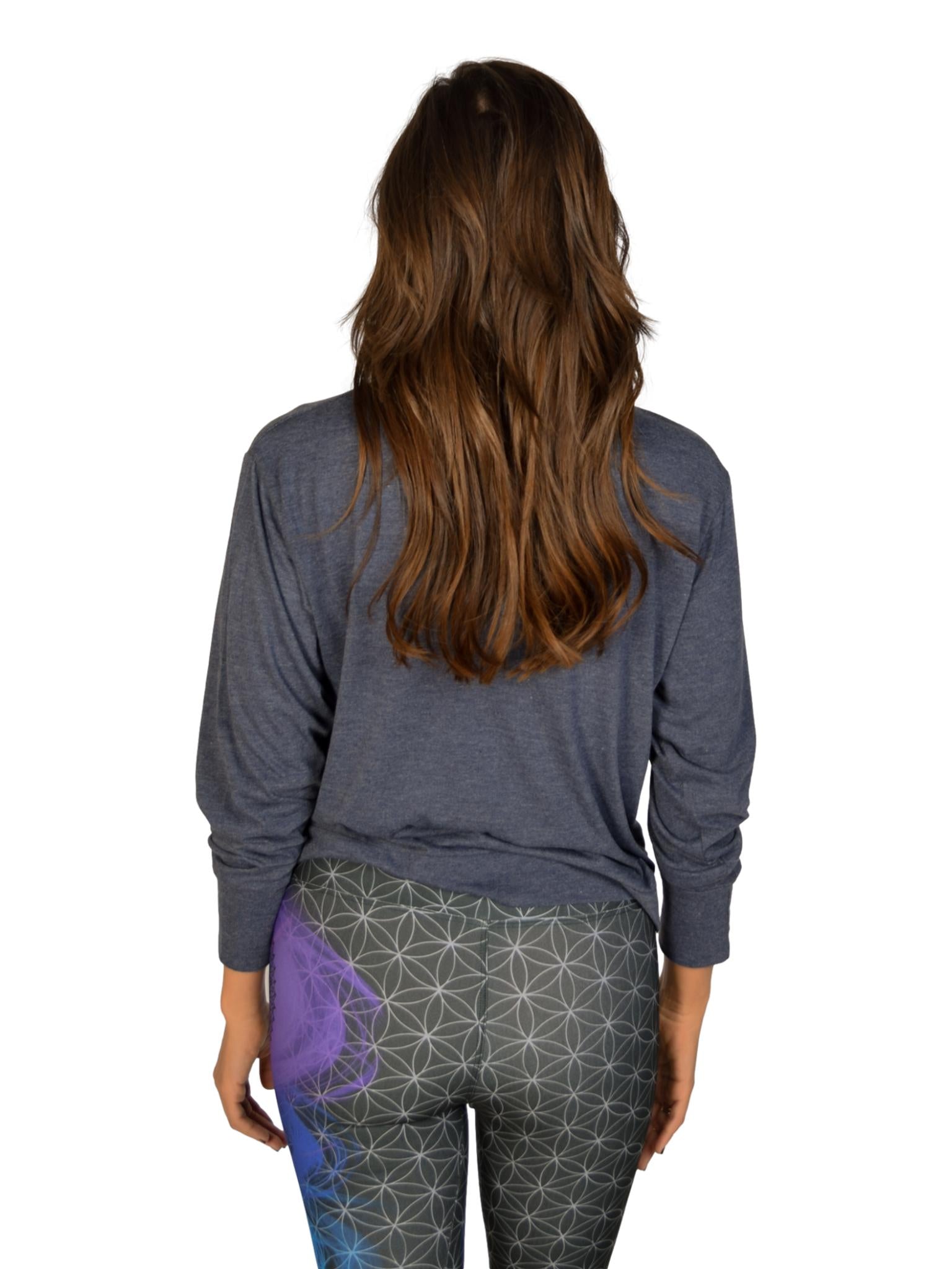 Rainbow Relaxed Mock Neck Long Sleeve Pullover - Third Eye Threads