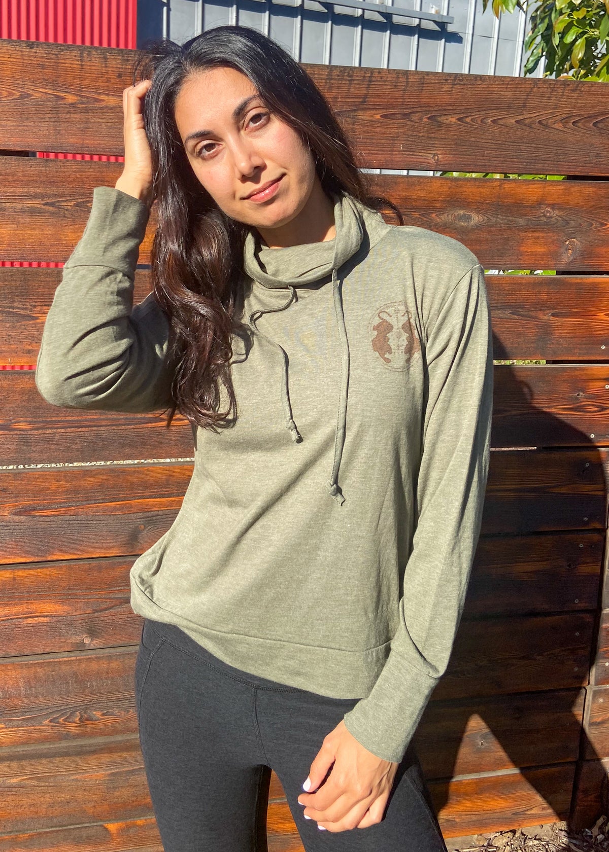 Baby Pocket Tiger Mock Neck Long Sleeve Pullover - Third Eye Threads