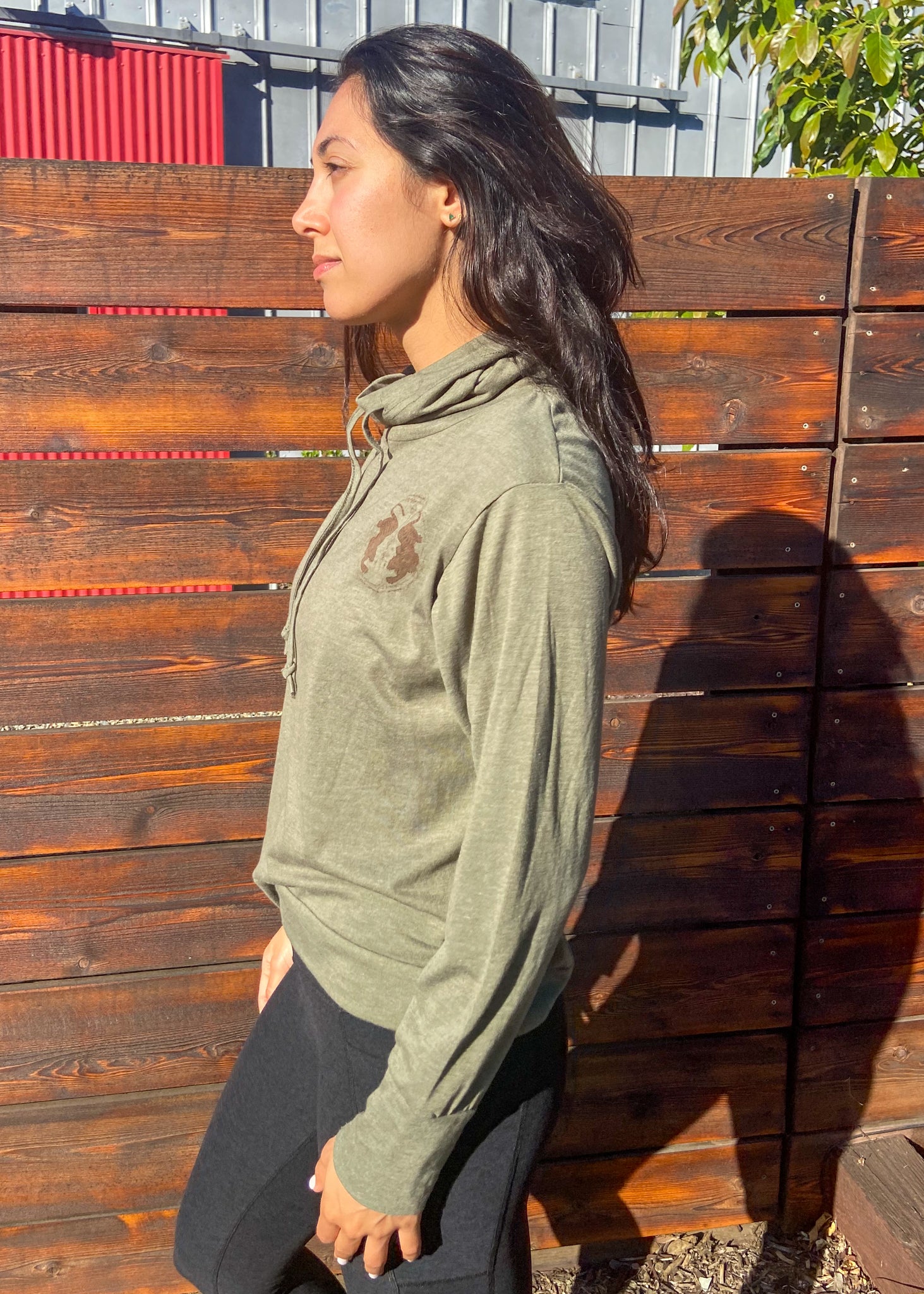 Baby Pocket Tiger Mock Neck Long Sleeve Pullover - Third Eye Threads