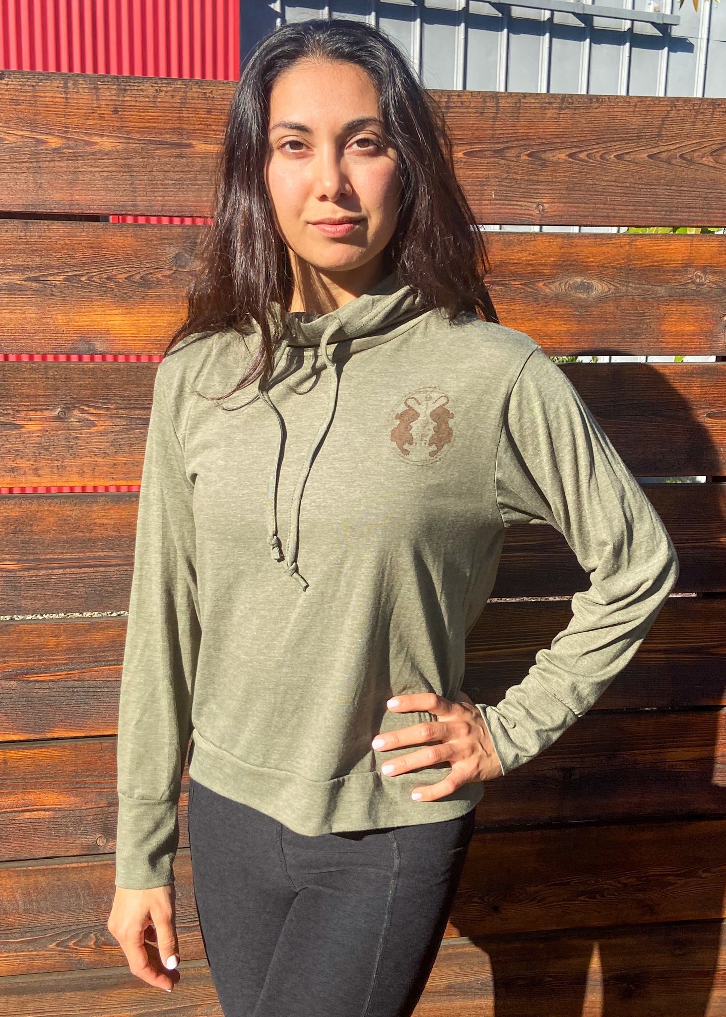 Baby Pocket Tiger Mock Neck Long Sleeve Pullover - Third Eye Threads