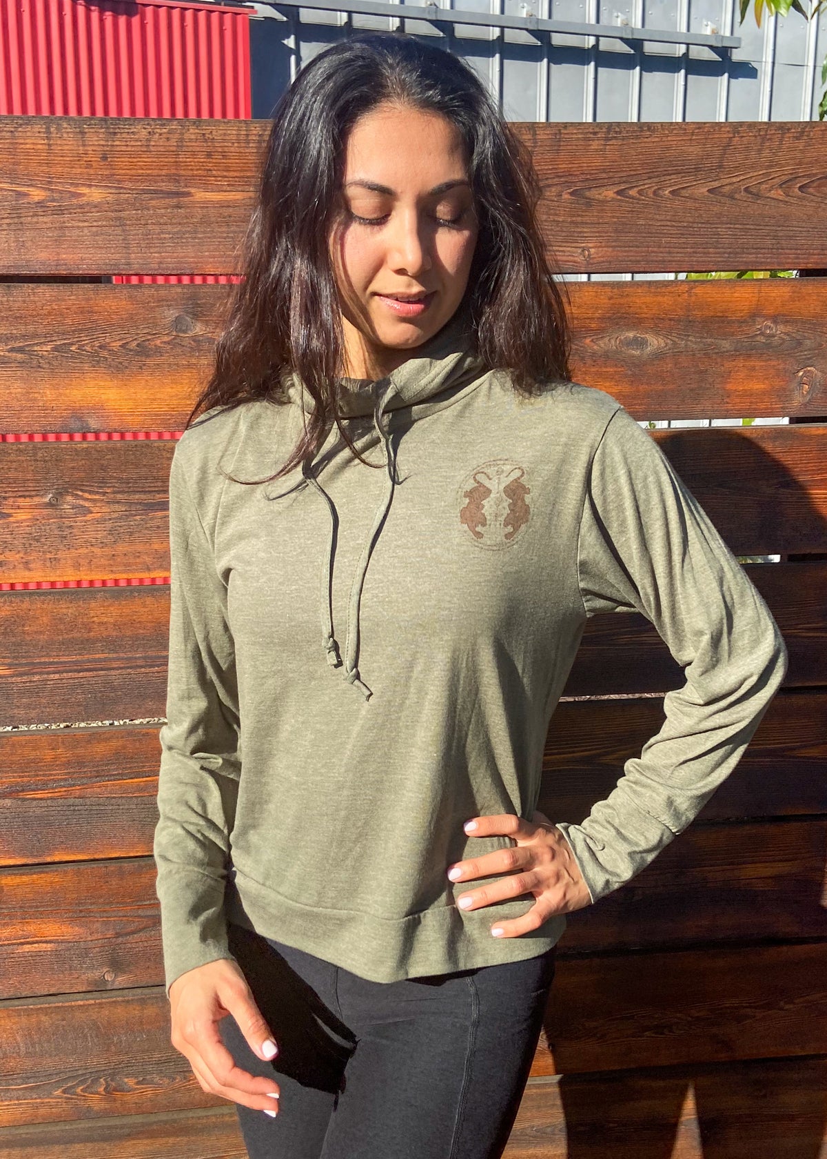 Baby Pocket Tiger Mock Neck Long Sleeve Pullover