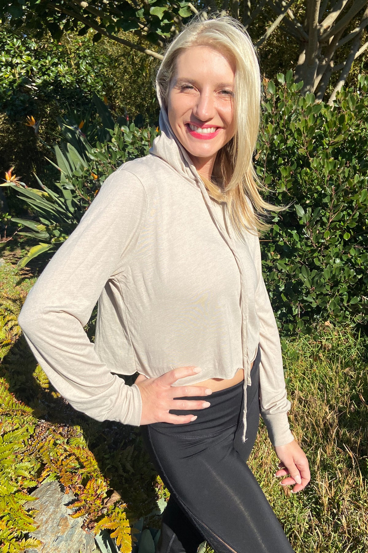 Elements Cropped Long Sleeve Hoodie T-Shirt