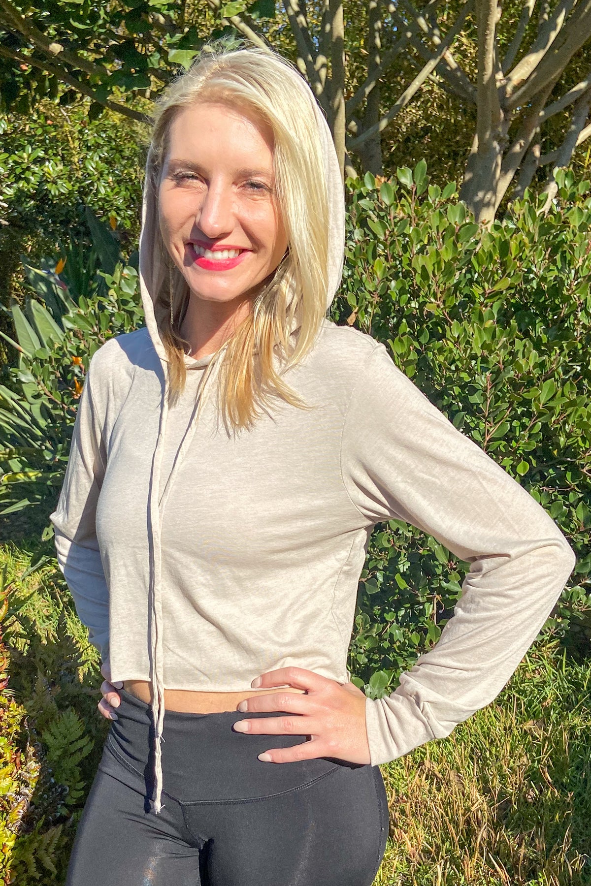 Elements Cropped Long Sleeve Hoodie T-Shirt