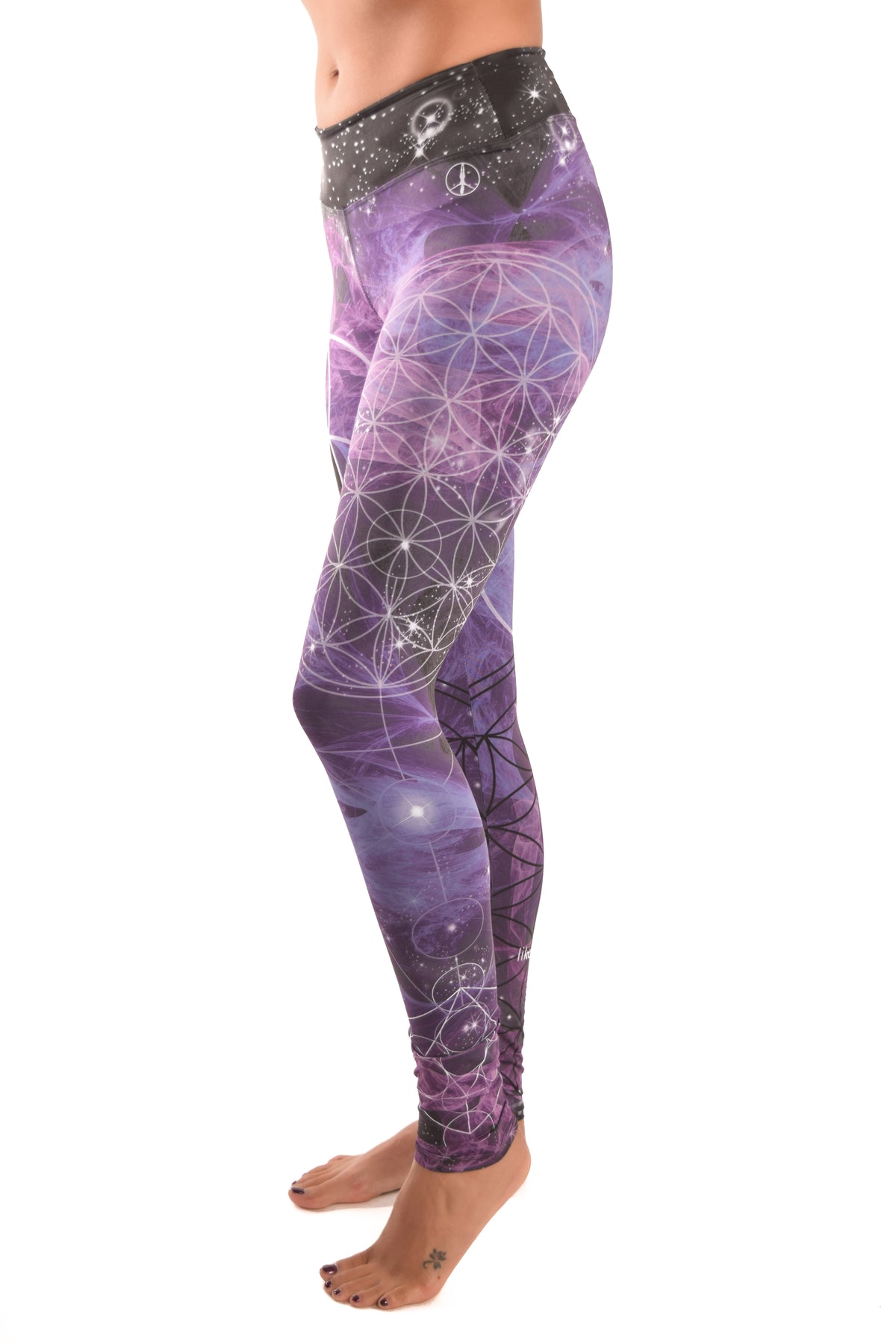 Purple Flower Pant Of Life Eco-light Recycled Water Bottle Pant - Third Eye Threads